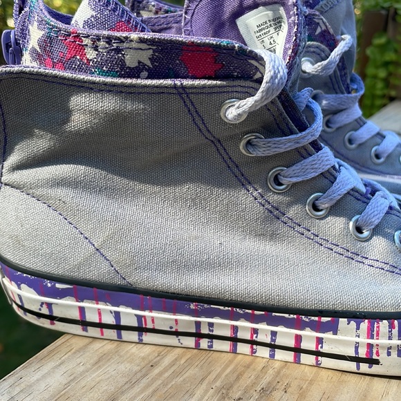 Converse "Dripping Paint" Sneakers Size Junior 5 - Picture 4 of 13